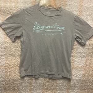Vineyard Vines Short Sleeve T-Shirt Kids Size Large (16) Surf Logo